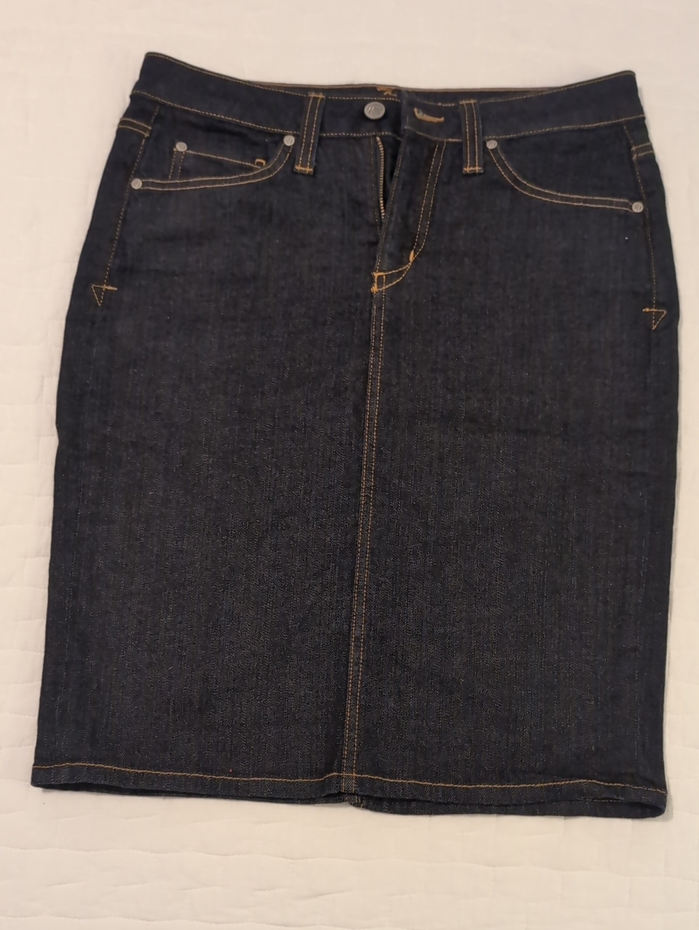 Dark Indigo Denim Pencil Jeans Skirt - Women Size 4